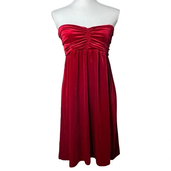 Dresses | Velvet Strapless Dress M Ruched Sweetheart Shirred Mini Short Red Christmas | Poshmark Dresses | Velvet Strapless Dress M Ruched Sweetheart Shirred Mini Short Red Christmas | Poshmark